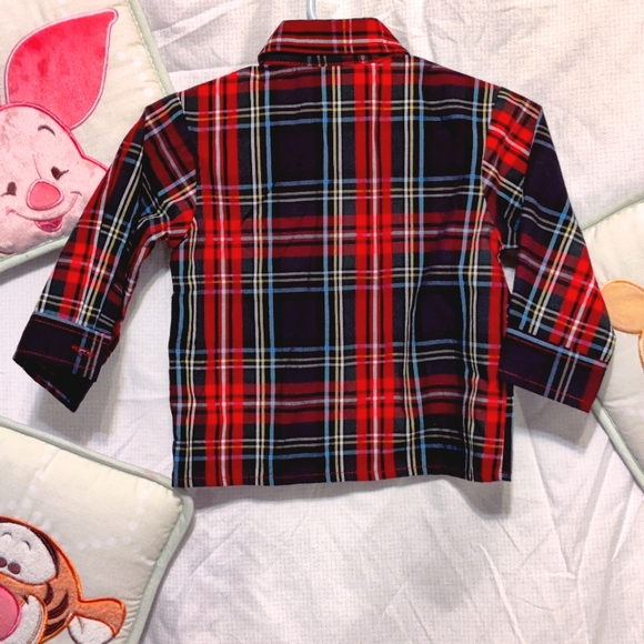 🧮6/$20 Great Guy Boys Plaid Button Up Dress Shirt Sz. 18 mos - Picture 4 of 7